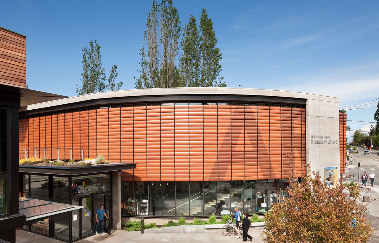 Bainbridge Island Museum of Art, Exterior, Wooden Louvers