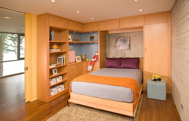 Hansen Road House, Interior, Convertible Bedroom