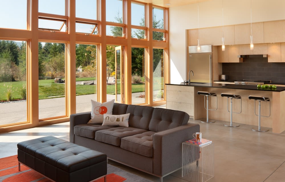 Olympia Prairie Home, Interior, Kitchen/Living Room
