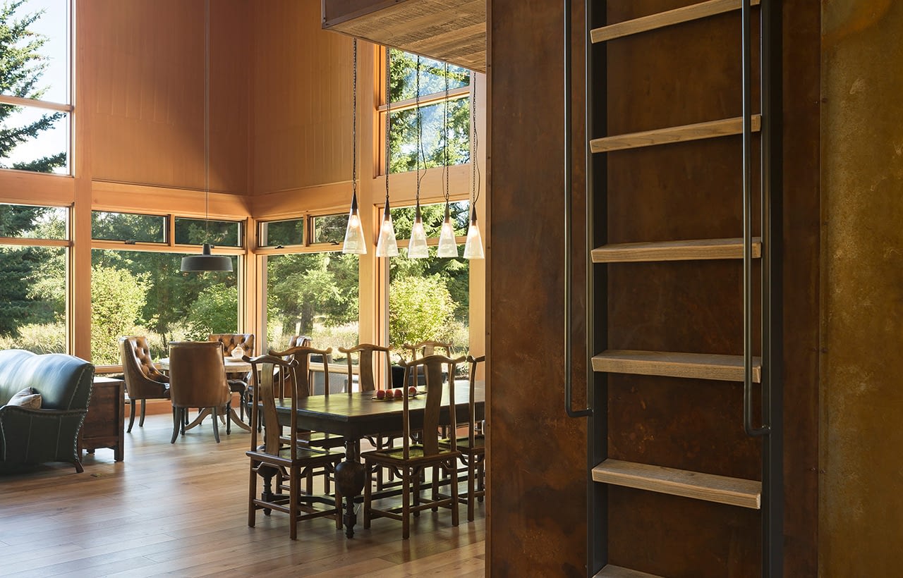 Tumble Creek Residences, Interior, Dining Room View Stair Detail 