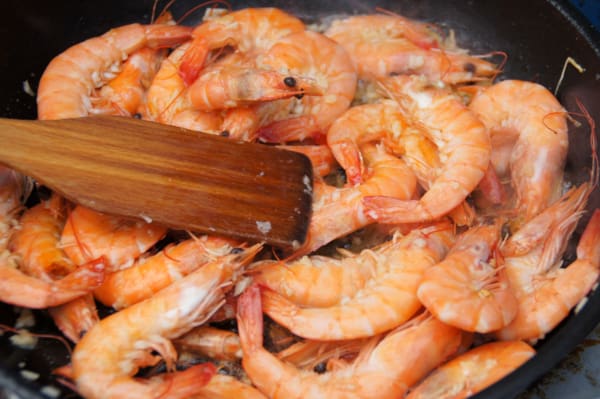 whole shrimp Cajun stir fry