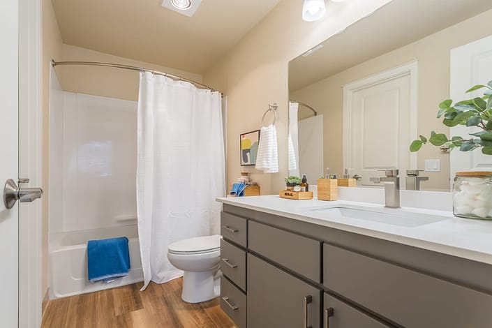 Haller Post Apartments Bathroom features a clean, modern look.