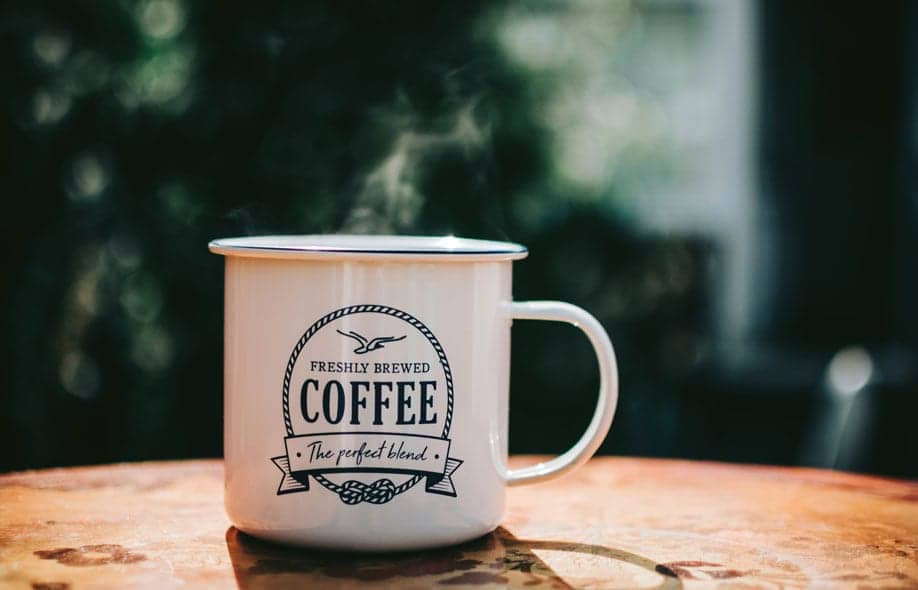 A cup of freshly brewed coffee